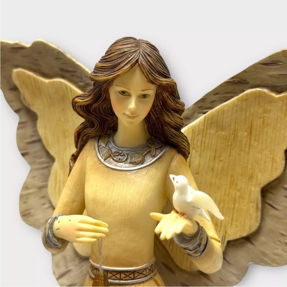 Elements 11 Inch Angel Figurine #82002 "Bless This Home" Angel, Dove, Lantern - Picture 7 of 10
